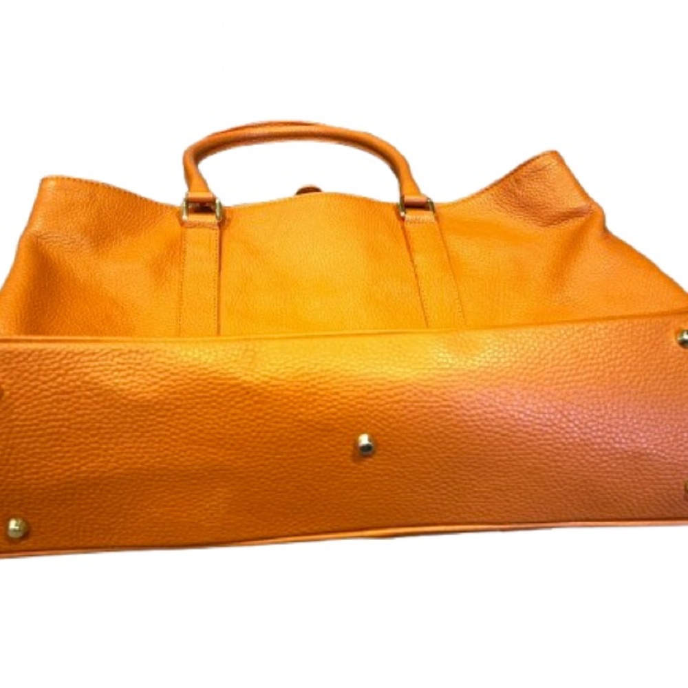Orange Leather Tote Bag - Picture 3 of 11